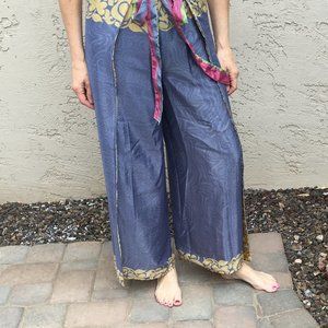 New Women's Indian silk blend Pants, Reversible